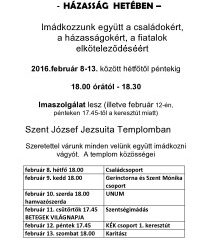 Imádság a házasságokért